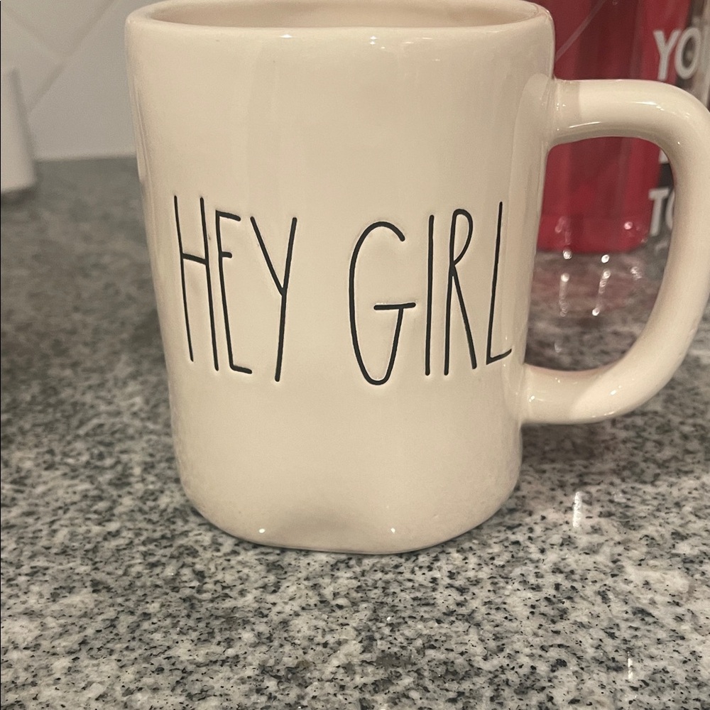 Rae Dunn Cream 'Hey Girl' Mug